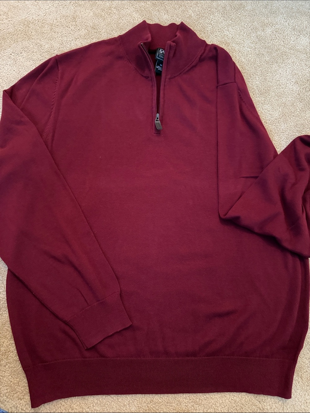 Jos. A. Bank Men's Half-Zip Sweater in Burgundy